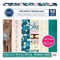 Craft Smith 12" x 12" Take Notes Paper Pad, 48 Sheets
