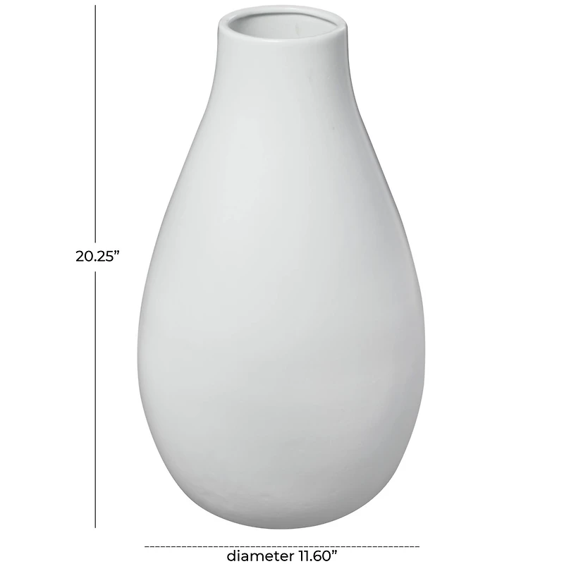 20" Modern Teardrop Ceramic Vase