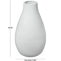20" Modern Teardrop Ceramic Vase