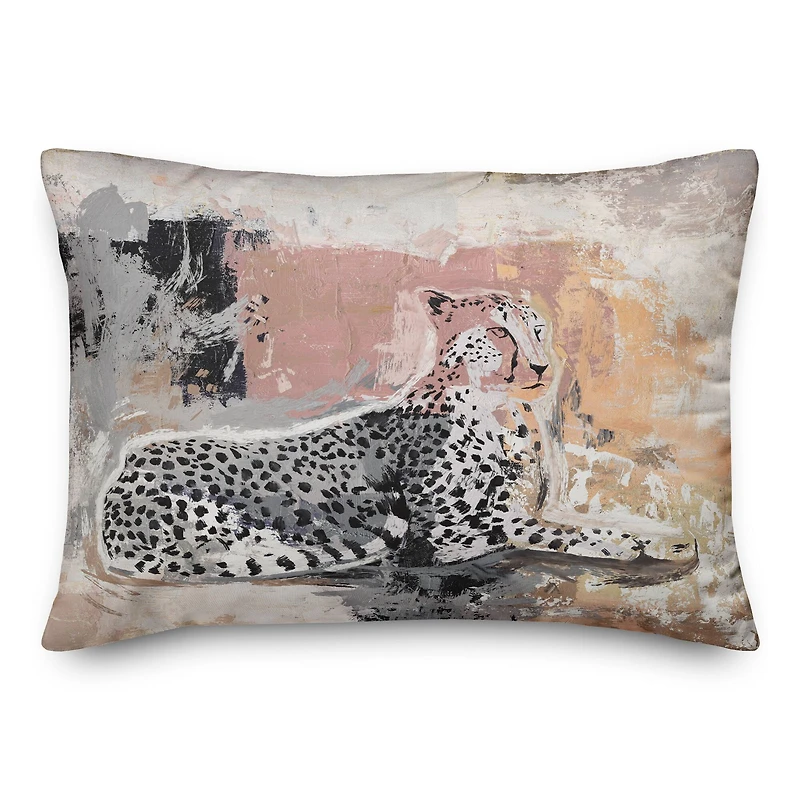 Jungle Cat Abstract 14" x 20" Throw Pillow
