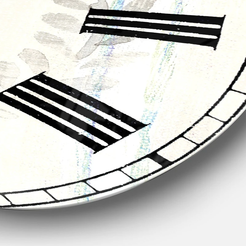 Designart 'Farmhouse Florals Viii Farmhouse Wall Clock