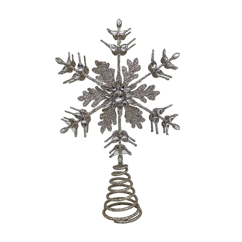 13.5" Jeweled Snowflake Lighted Tree Topper by Ashland®