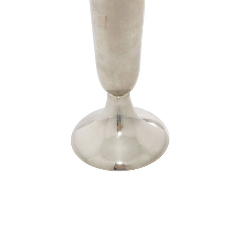 The Novogratz 14" Silver Aluminum Traditional Vase
