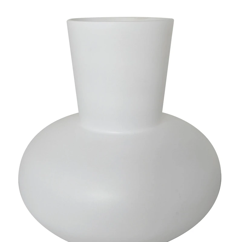 White Glass Trumpet Vase Set
