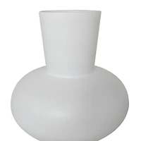 White Glass Trumpet Vase Set
