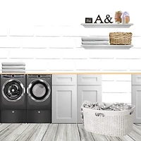 Mind Reader Ivory Laundry Basket with Cutout Handles