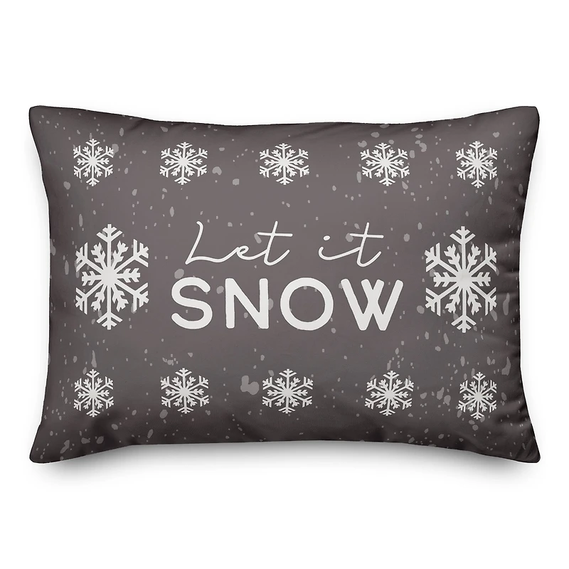 Let it Snow 20" x 14" Spun Poly Pillow