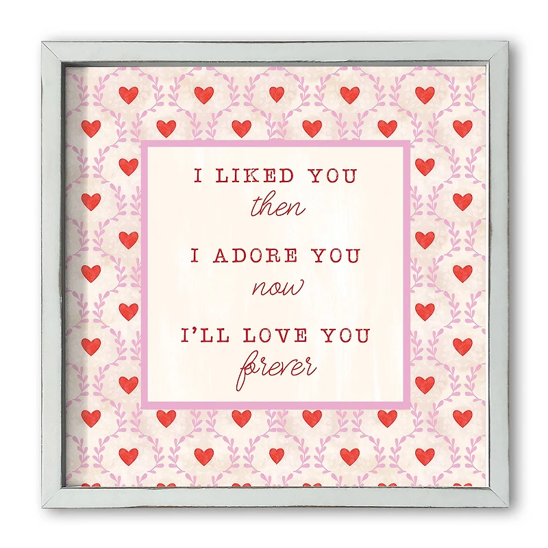 Like Adore Love You White Framed Print