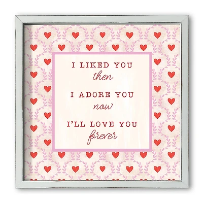 Like Adore Love You White Framed Print