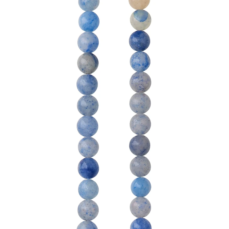 12 Pack: Blue Aventurine Round Beads, 6mm by Bead Landing™