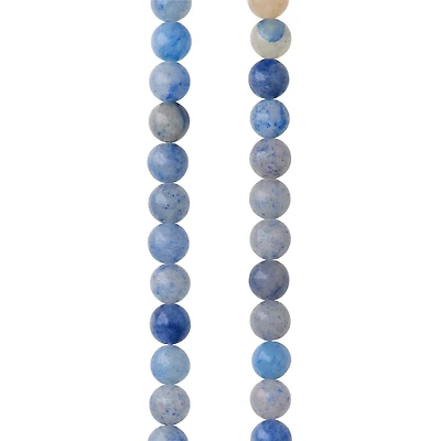12 Pack:  Blue Aventurine Round Beads, 6mm by Bead Landing™