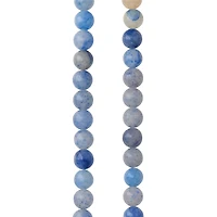 12 Pack:  Blue Aventurine Round Beads, 6mm by Bead Landing™