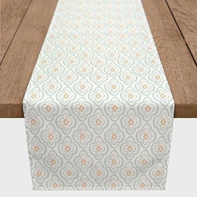 72" Quatre Print Cotton Twill Table Runner