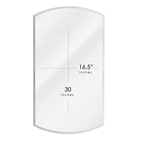 Head West Beveled Eclipse Arched 16" x 30" Recessed Medicine Cabinet Accent Vanity Mirror