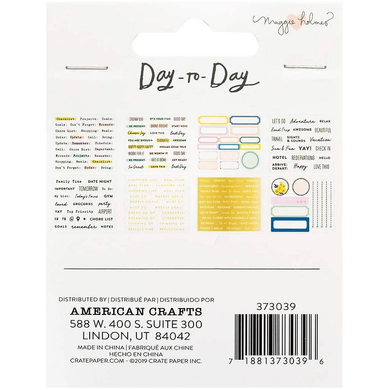 American Crafts™ Maggie Holmes Day-To-Day Planner Mini Sticker Book No. 2