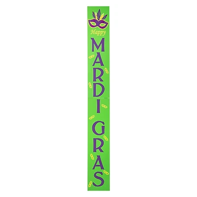 Glitzhome® 60" Mardi Gras Wooden Porch Sign