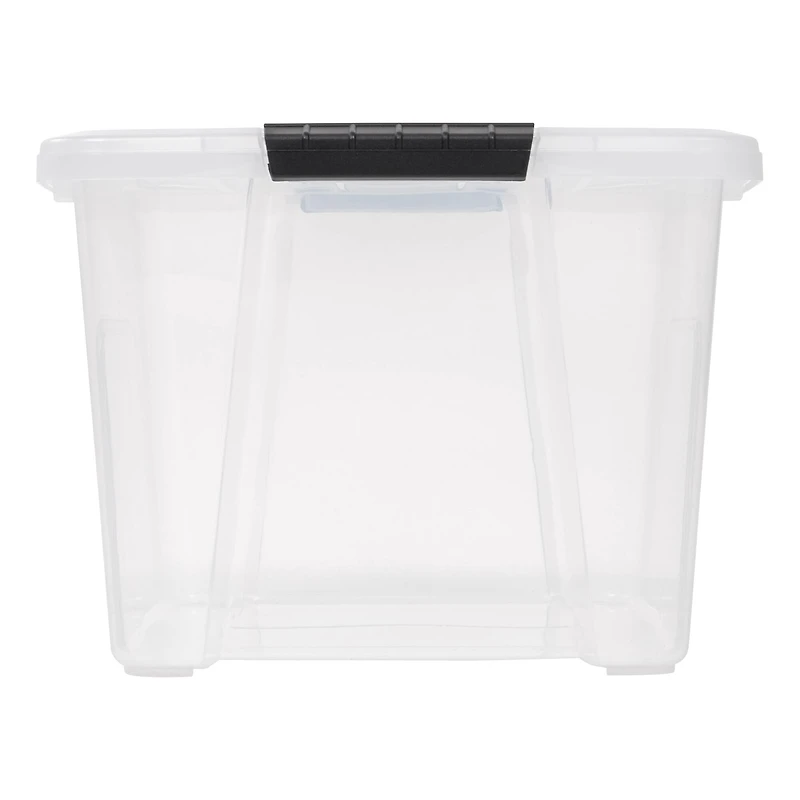 IRIS® 32qt. Buckled Clear Boxes with Clear Buckle Lids, 4ct.