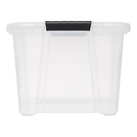IRIS® 32qt. Buckled Clear Boxes with Clear Buckle Lids, 4ct.
