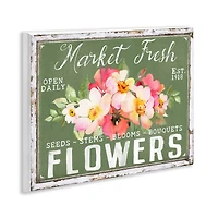 Stupell Industries 11" x 14" Antique Market Fresh Flowers Wall Plaque 