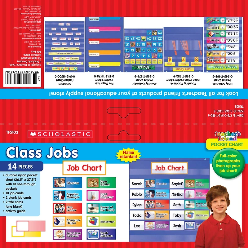 Scholastic® Class Jobs Pocket Chart with Cards