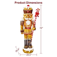 6ft. LED Outdoor Gingerbread Christmas Soldier