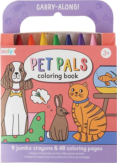 OOLY Pet Pals Carry Along Crayon & Coloring Book Kit, 10ct.