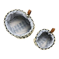 Hello Honey® Black & Woven Jute Basket with Liner Set