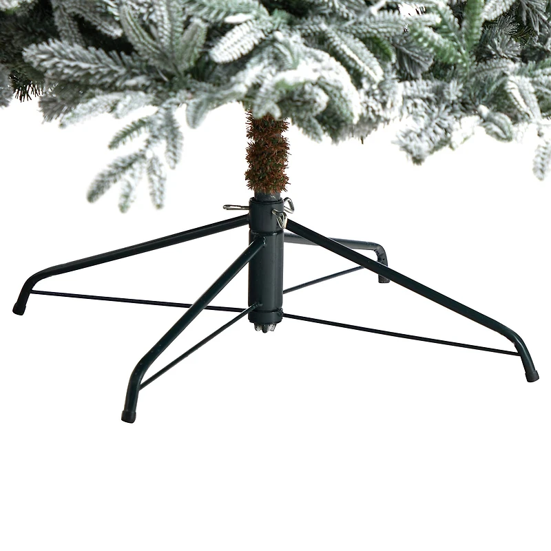 8.5ft. Pre-Lit Flocked Manchester Spruce Artificial Christmas Tree, Warm White Lights