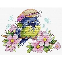 MP Studia Bird With Flowers Cross Stitch Kit