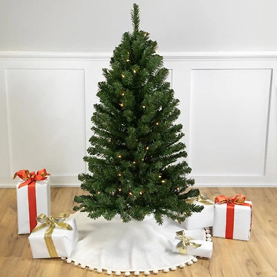 4ft. Pre-Lit Noble Fir Artificial Christmas Tree, Clear Lights