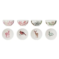 Hello Honey® 5" Christmas Woodland Stoneware Bowl Set