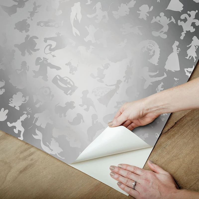 RoomMates Disney 100th Anniversary Characters Silver Peel & Stick Wallpaper