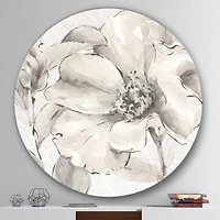 Designart - Indigold Grey Peonies IV
