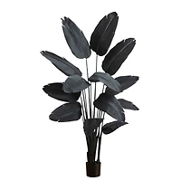 6ft. Artificial Halloween Black Travelers Palm Tree