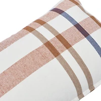 20'' Plaid Cotton Lumbar Pillow Cover