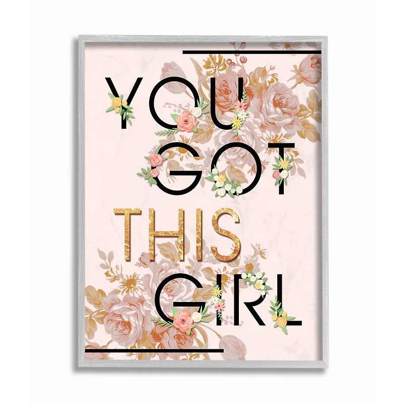 Stupell Industries You Got This Girl Gray Framed Wall Art