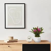 11" Purple Bromeliad in Marble Finished Vase