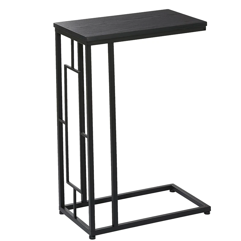 26" Black Metal Contemporary Accent Table