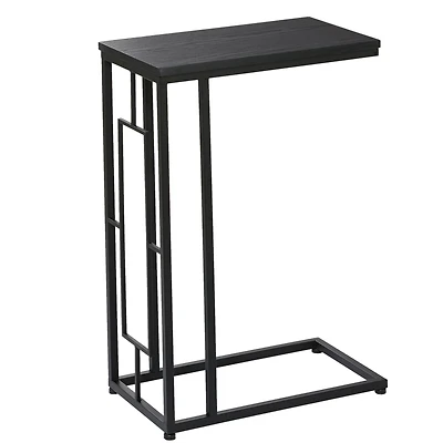 26" Black Metal Contemporary Accent Table