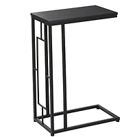 26" Black Metal Contemporary Accent Table