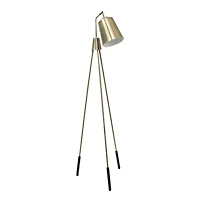 Lalia Home 5.5ft. Antique Brass Tripod Floor Lamp with Interior White Spotlight