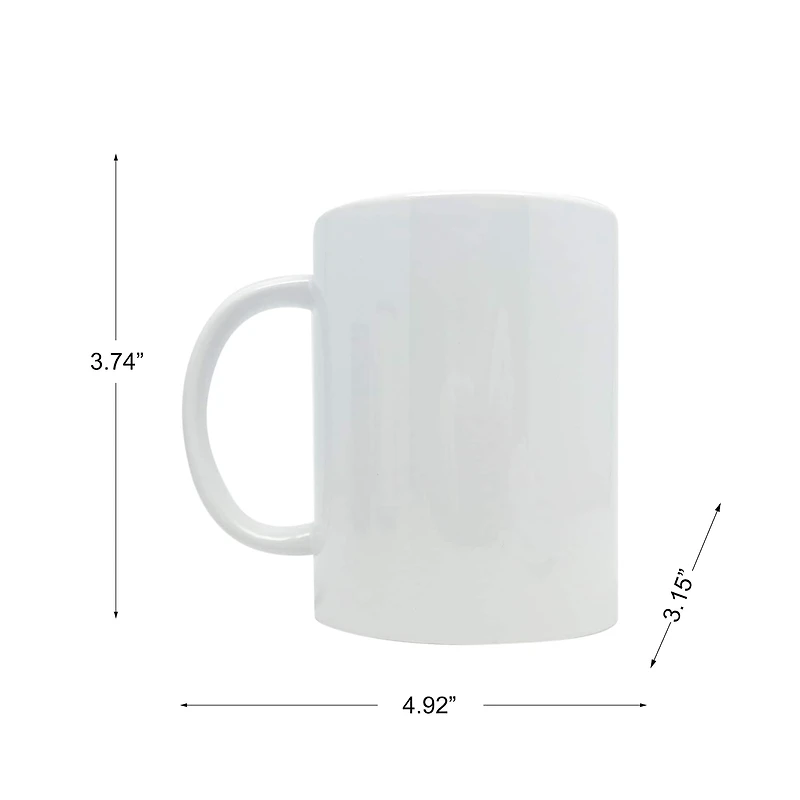 15oz. White Ceramic Sublimation Mug by Make Market®