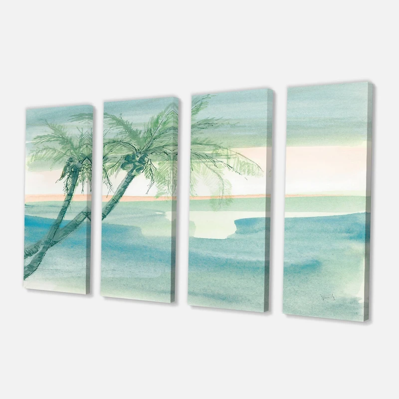 Designart - Peaceful Dusk I Tropical