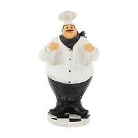 24" White Polystone Traditional Chef Sculpture