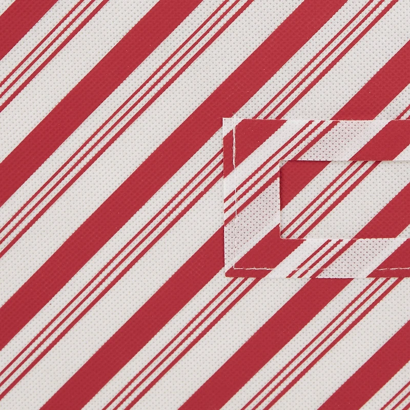 DII® Holiday Candy Stripe Print Large Ornament Storage