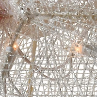 48" Crystal Snowman Decoration, Clear Mini LED Lights