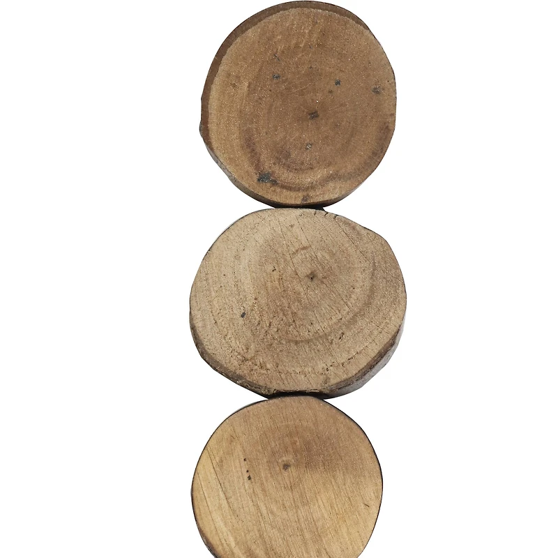 Natural Woodgrain Slice Circle Beads by Bead Landing®