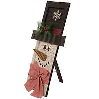 Glitzhome® 22" Wooden Snowman Shutter Décor