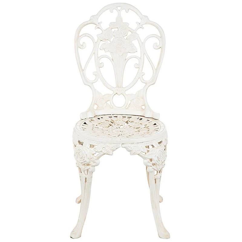 Design Toscano 32.5" Villa Ravello Rose Garden Cast Iron Bistro Chair