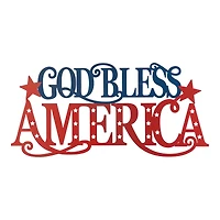 Glitzhome® 24" Patriotic God Bless America Wall Décor
